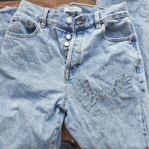 Pacsun 100% cotton Button fly jeans sz. 27 raw hem